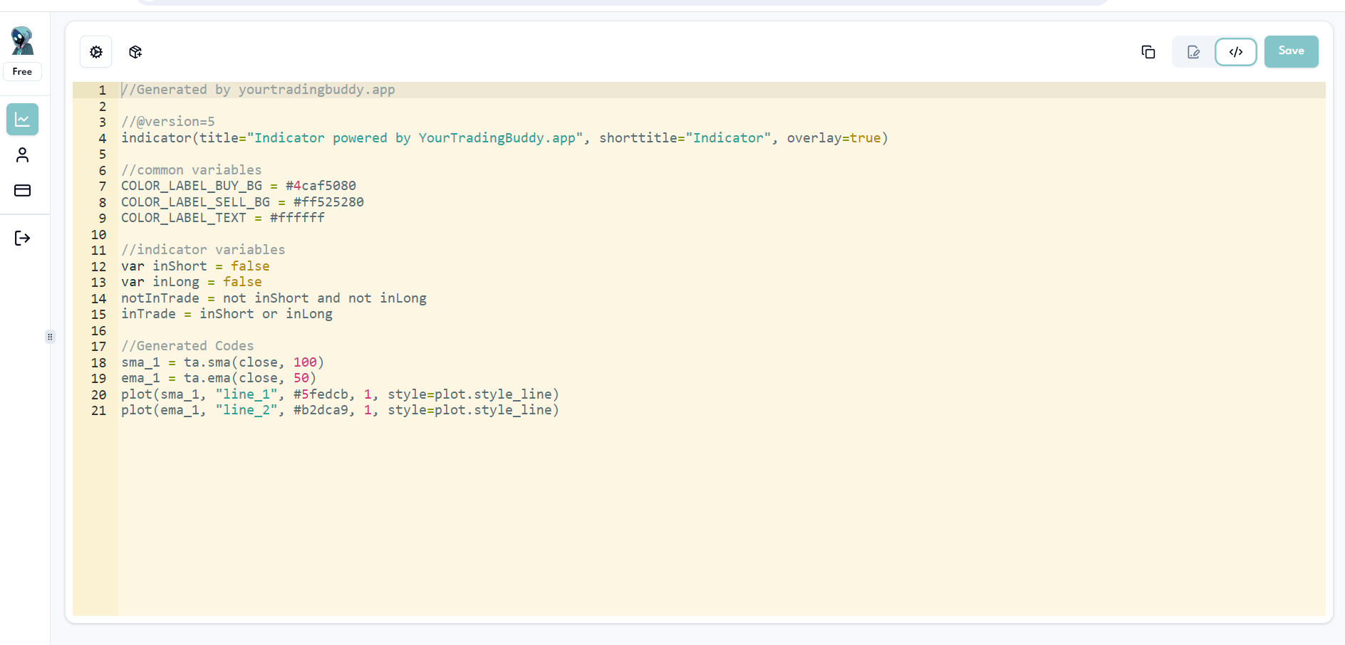 YourTradingBuddy - generated TradingView script code