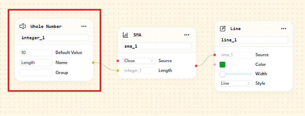 YourTradingBuddy - input nodes in script builder