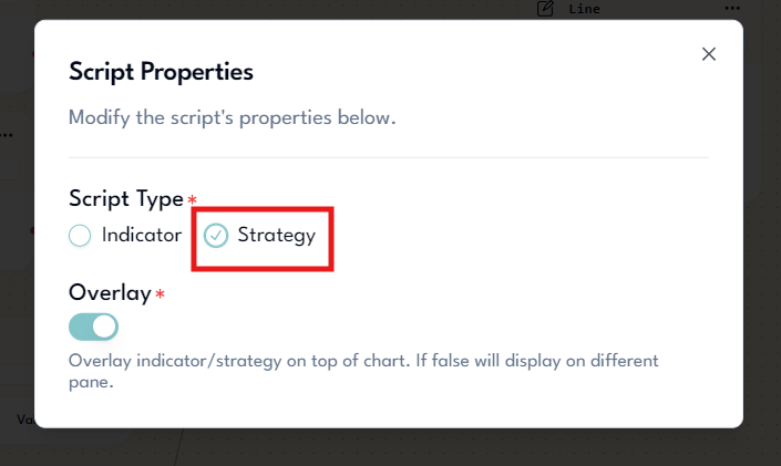 Script properties for strategy